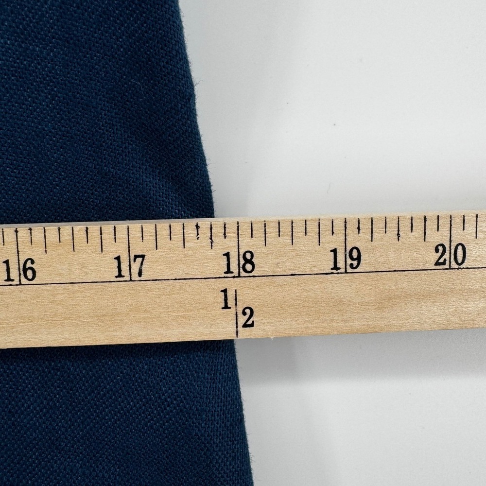 Talbots Petites Navy Blue 100% Linen Sleeveless Midi Sheath Dress Size 8P Belt - Picture 7 of 10